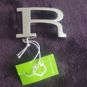 NWT C. Wonder Belt Buckle Silvertone Initial R